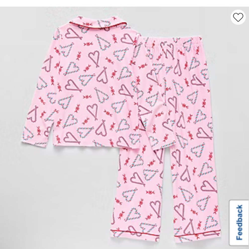 Girls Pajama Heart print size 10 NEW - Picture 2 of 6